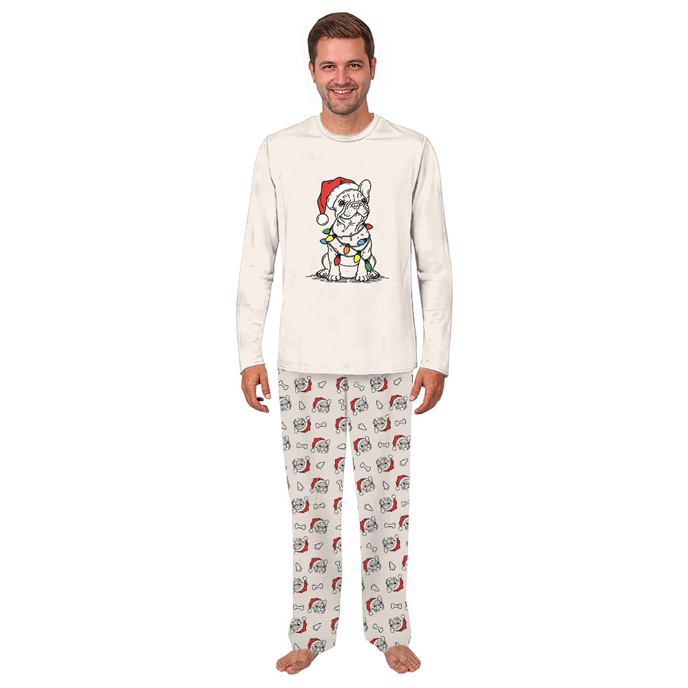 French Bulldog Christmas Pajamas With Sizes For Humans French Bulldog Christmas Pajamas With Sizes For Humans