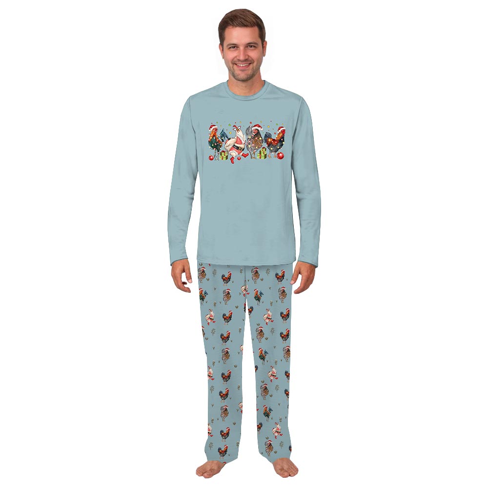 Funny Chicken with Christmas Theme Pajama Sets For Family Funny Chicken with Christmas Theme Pajama Sets For Family
