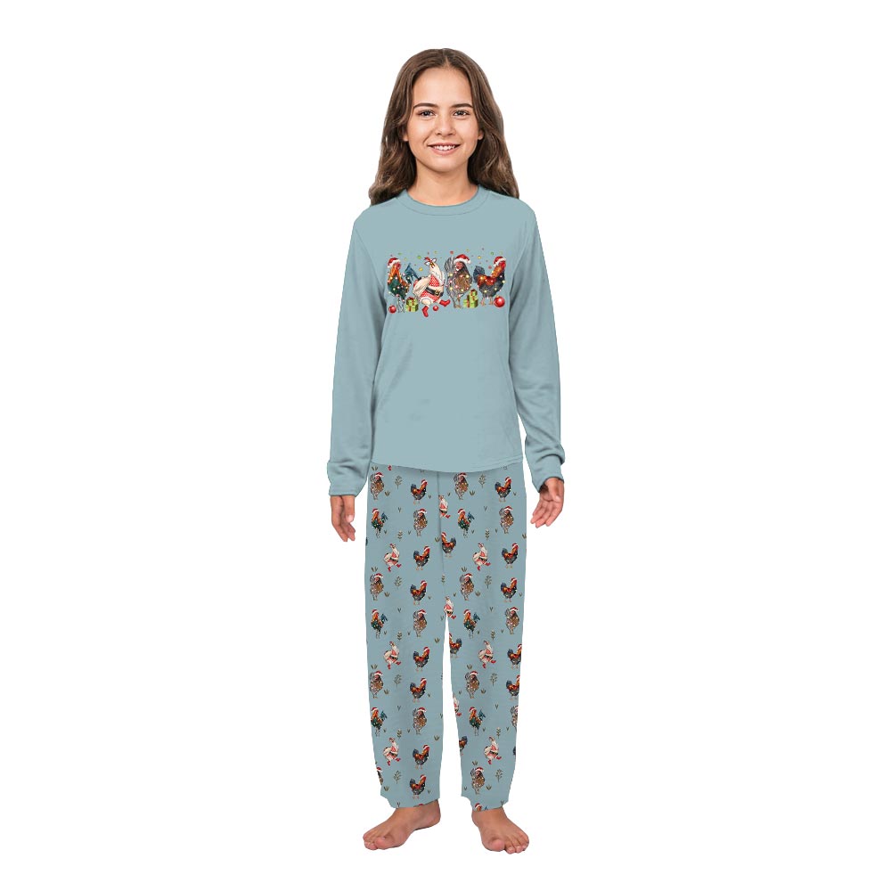 Funny Chicken with Christmas Theme Pajama Sets For Family Funny Chicken with Christmas Theme Pajama Sets For Family