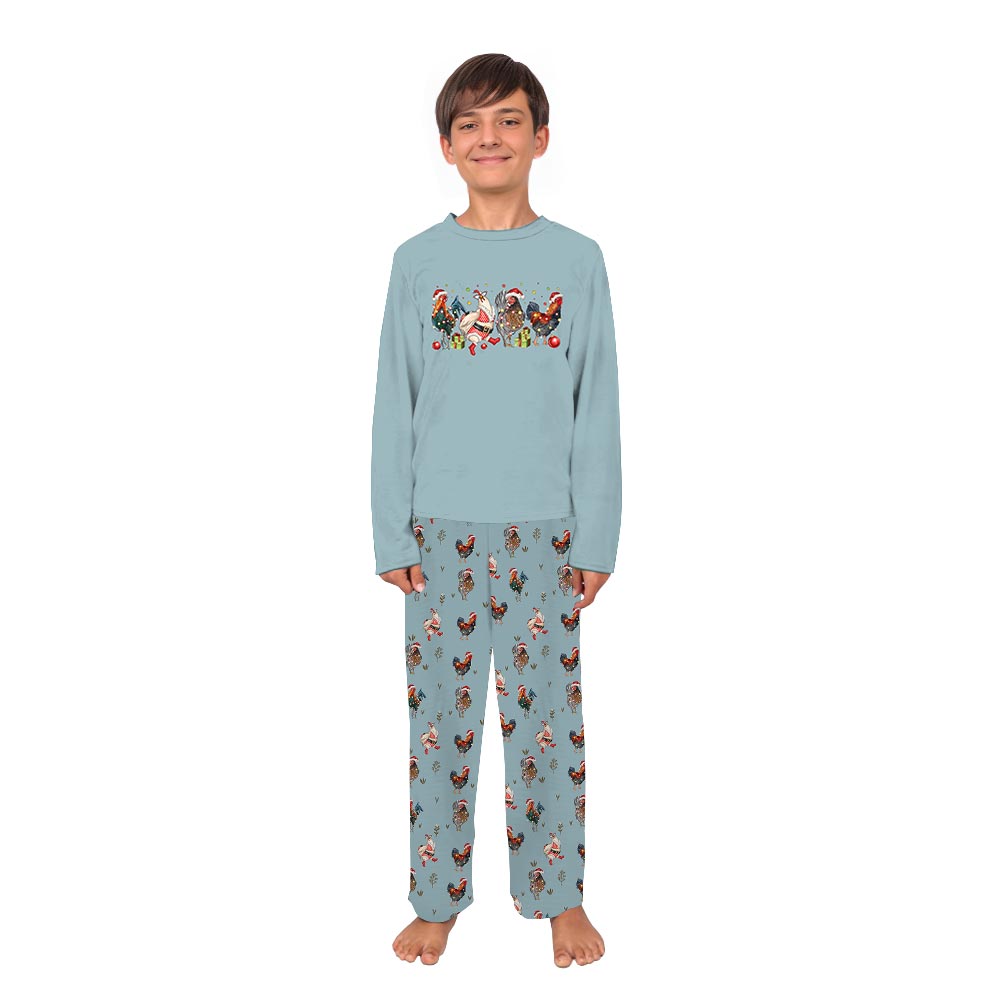 Funny Chicken with Christmas Theme Pajama Sets For Family Funny Chicken with Christmas Theme Pajama Sets For Family