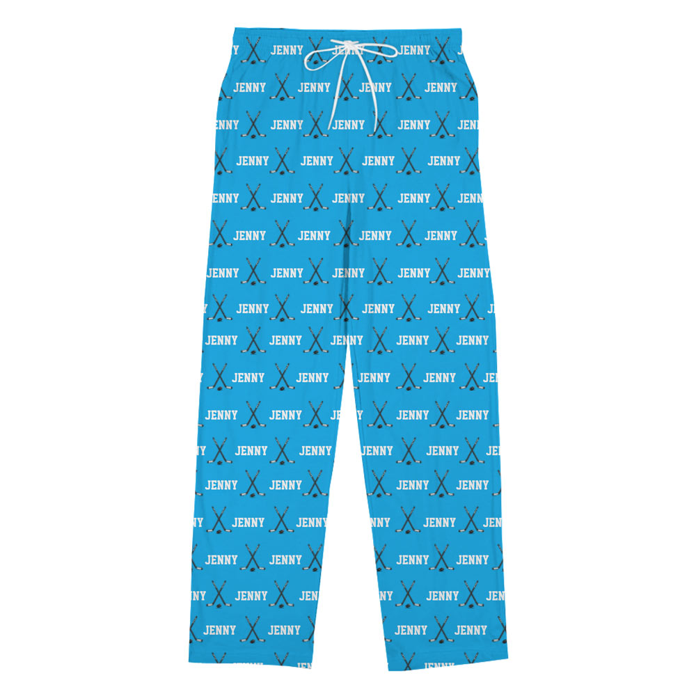 Personalized Hockey Pajama Pants With Name Personalized Hockey Pajama Pants With Name