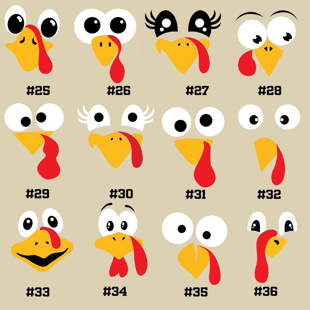 Custom Turkey Face Matching Family Thanksgiving Pajamas Custom Turkey Face Matching Family Thanksgiving Pajamas
