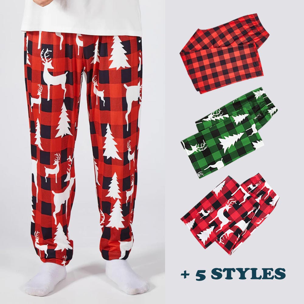Matching Christmas Pajama Pants, Sizes Kid-Men 6XL Matching Christmas Pajama Pants, Sizes Kid-Men 6XL