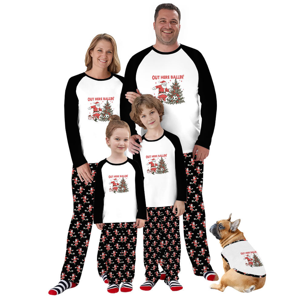 Energetic Soccer Santa Matching Family Christmas Jammies Energetic Soccer Santa Matching Family Christmas Jammies