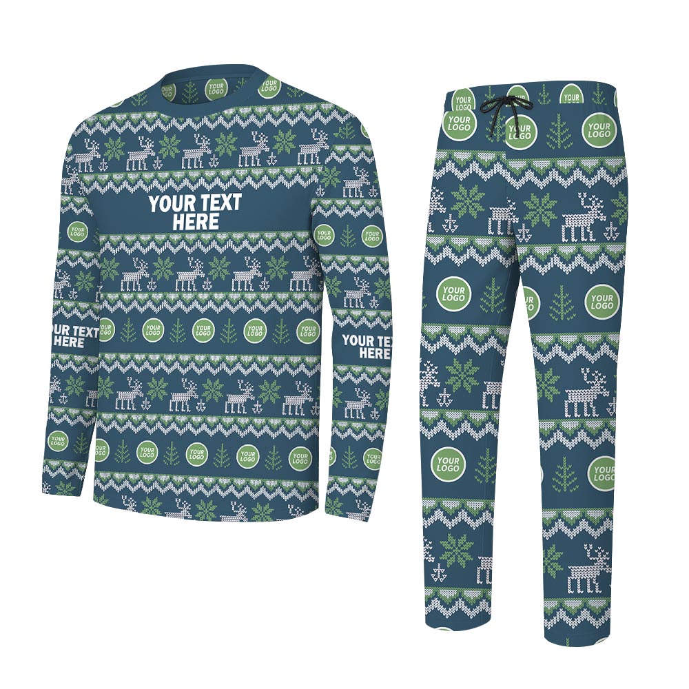 Personalized Christmas Pajamas With Logo And Text Personalized Christmas Pajamas With Logo And Text