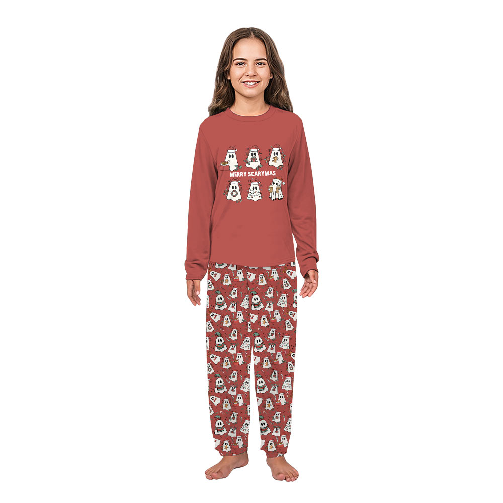 Family Matching Christmas Pjs With Festive Ghosts Saying Merry Scarymas Family Matching Christmas Pjs With Festive Ghosts Saying Merry Scarymas