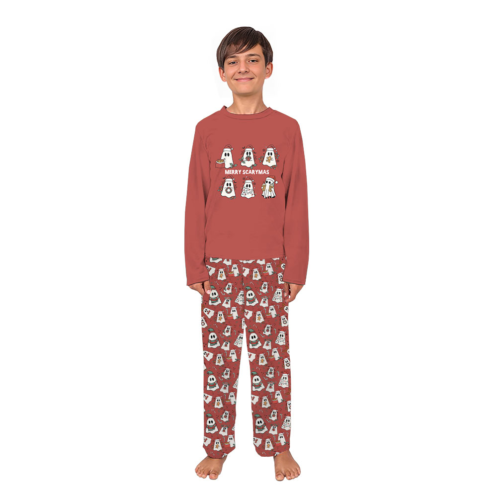 Family Matching Christmas Pjs With Festive Ghosts Saying Merry Scarymas Family Matching Christmas Pjs With Festive Ghosts Saying Merry Scarymas