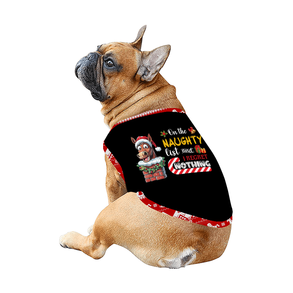 On The Naughty List Horse Matching Christmas Pajamas Black On The Naughty List Horse Matching Christmas Pajamas Black