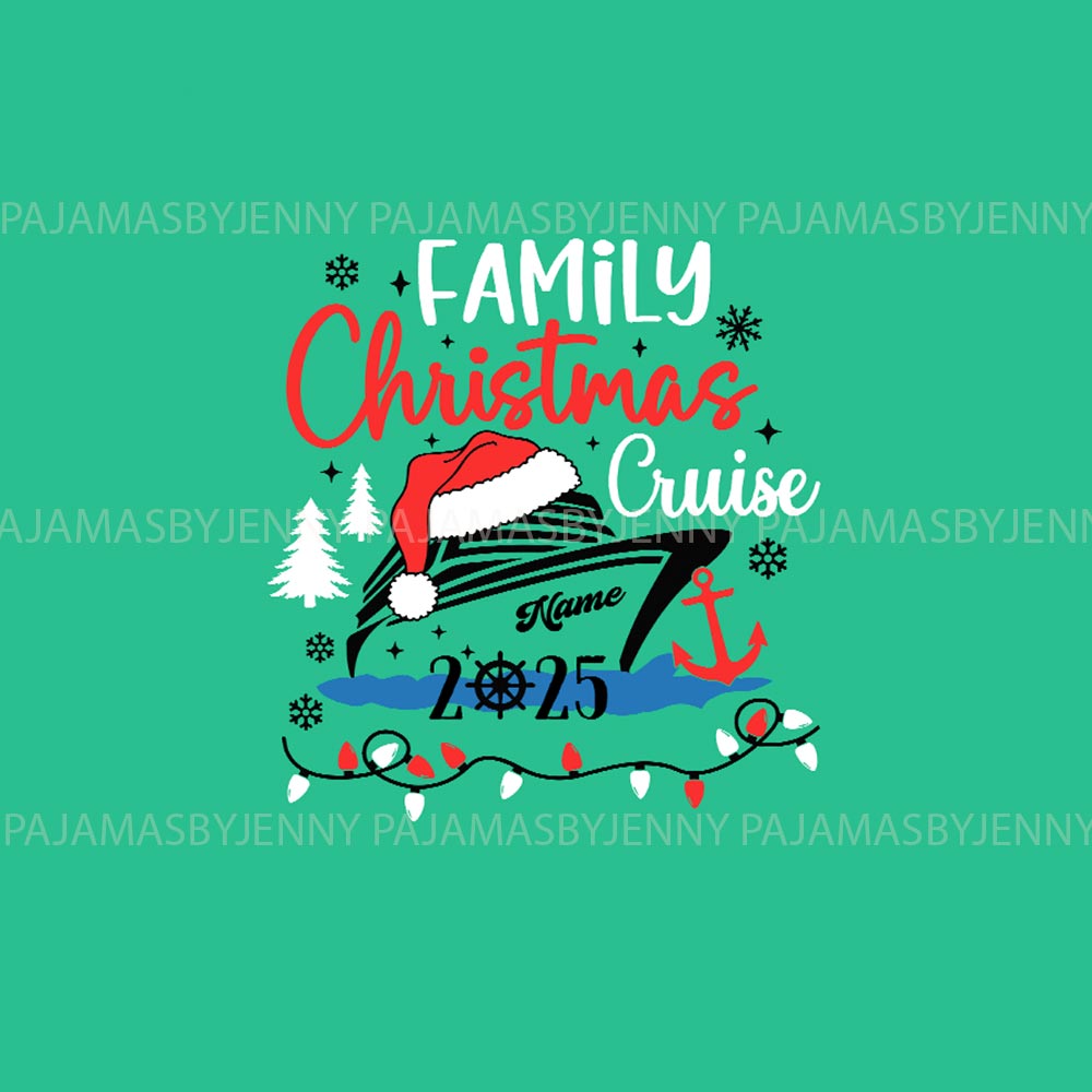 Personalized Family Cruise Adventure Plus Size Christmas Pajamas Personalized Family Cruise Adventure Plus Size Christmas Pajamas