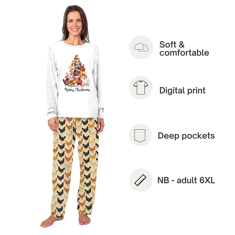 Funny Chicken Xmas Tree Family Christmas Pajamas Funny Chicken Xmas Tree Family Christmas Pajamas
