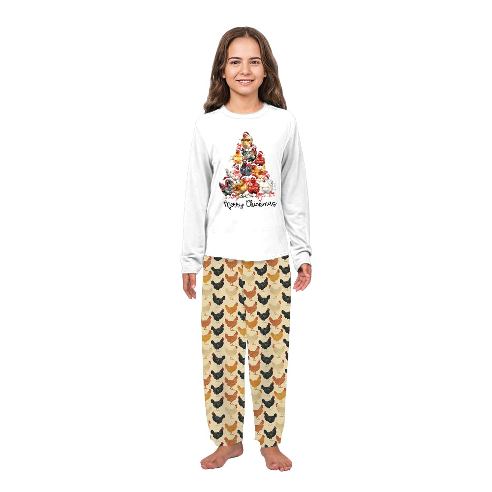 Funny Chicken Xmas Tree Family Christmas Pajamas Funny Chicken Xmas Tree Family Christmas Pajamas