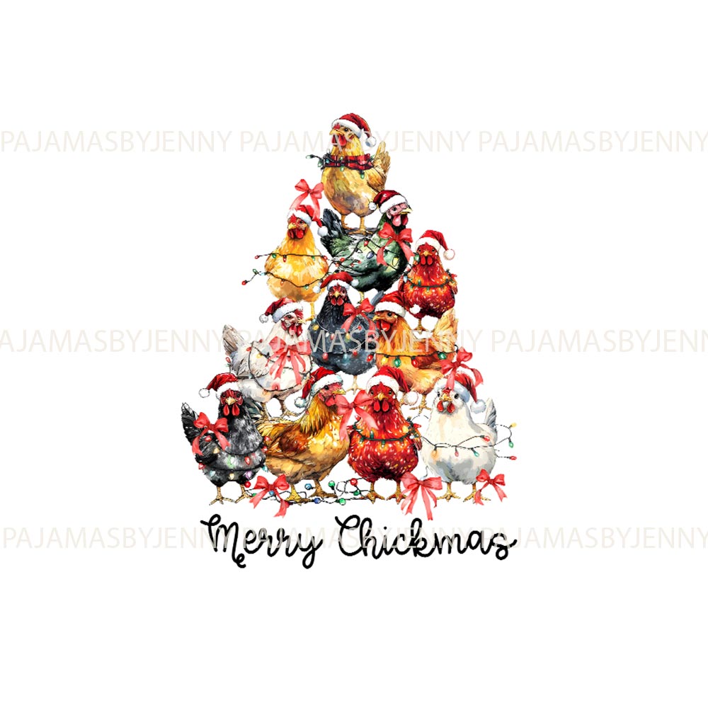 Funny Chicken Xmas Tree Family Christmas Pajamas Funny Chicken Xmas Tree Family Christmas Pajamas