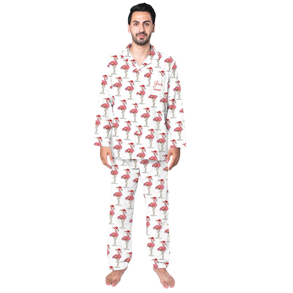 Flamingo Family Christmas Pajamas With Custom Name Guaranteed Flamingo Family Christmas Pajamas With Custom Name Guaranteed