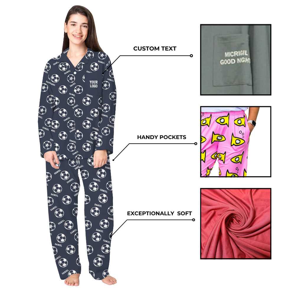 Personalized Christmas Soccer Pajamas With Plus And Pet Sizes Guaranteed Personalized Christmas Soccer Pajamas With Plus And Pet Sizes Guaranteed