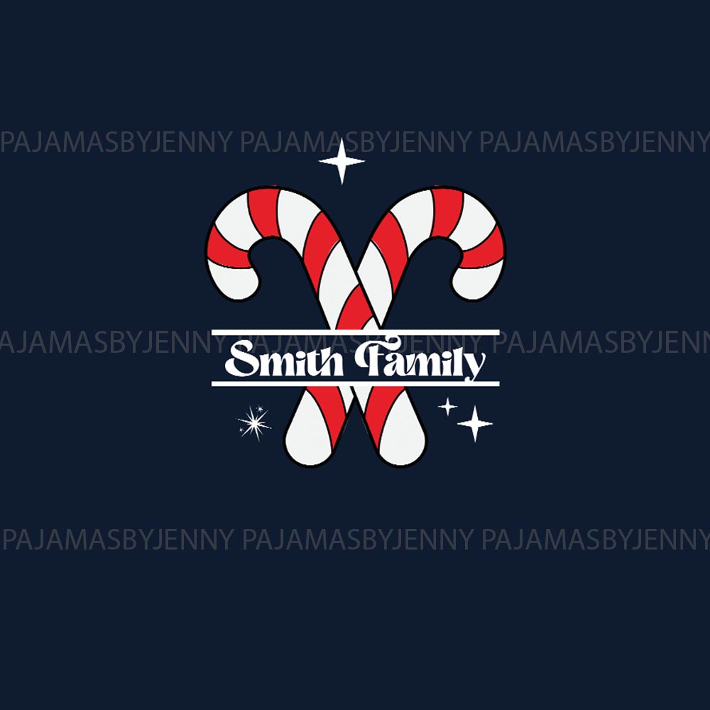 Navy Custom Christmas Candy Cane Plus Size Matching Pajama Sets Navy Custom Christmas Candy Cane Plus Size Matching Pajama Sets