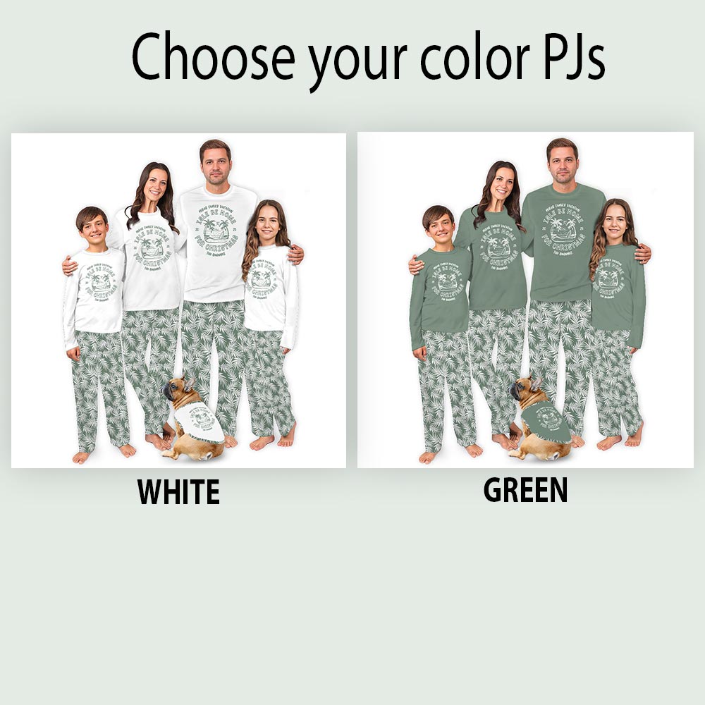 Custom Beach Christmas Palm Tree Plus Size Family Jammies Custom Beach Christmas Palm Tree Plus Size Family Jammies