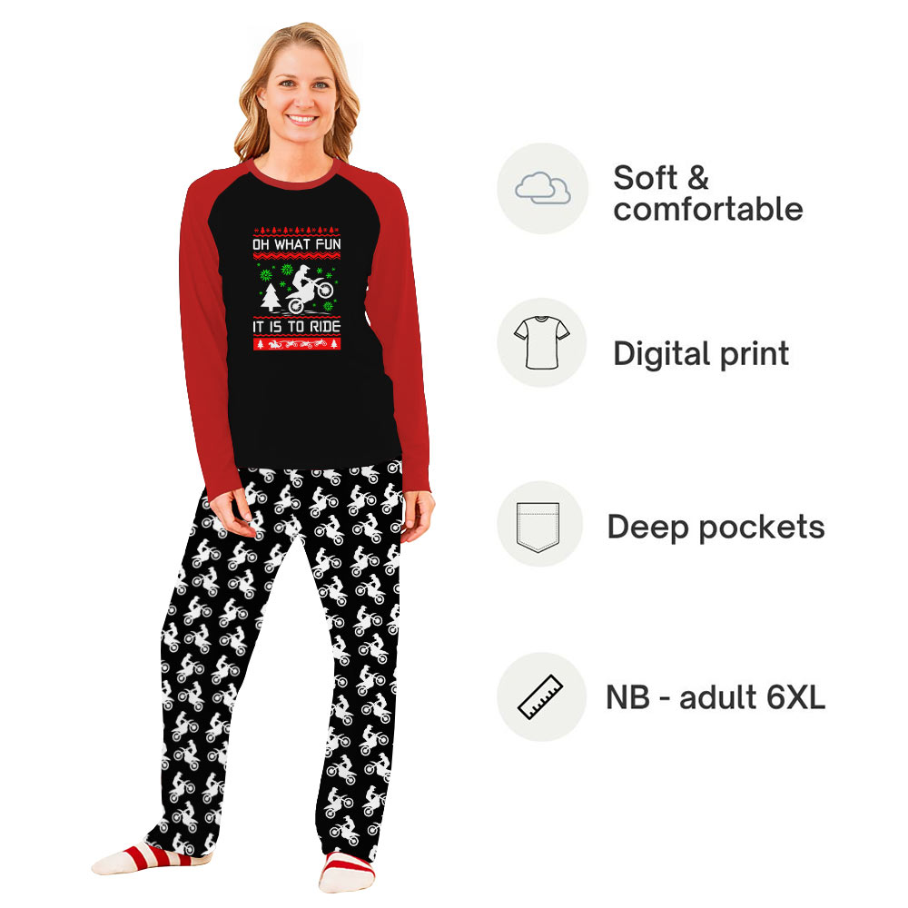 Christmas Motocross Pajamas For Family All Sizes Approved Christmas Motocross Pajamas For Family All Sizes Approved