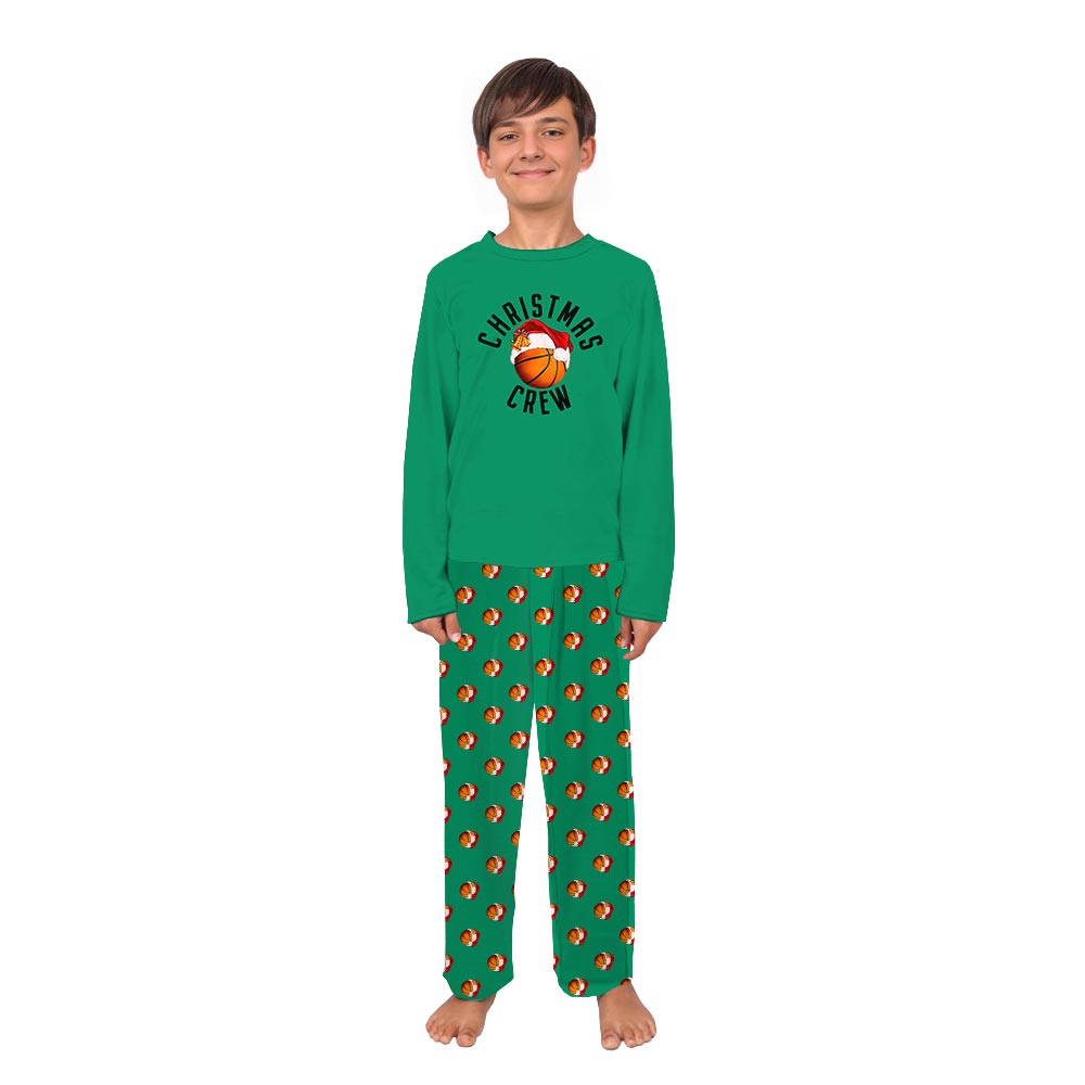 Soccer Christmas Crew Plus Size Christmas Family Pajamas with Custom Design Soccer Christmas Crew Plus Size Christmas Family Pajamas with Custom Design