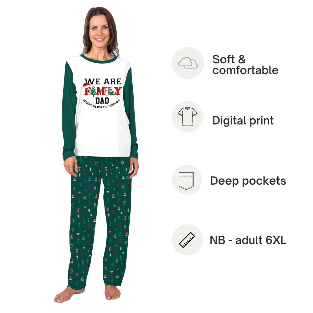 Custom Making Memories We Are Family Plus Size Matching Pajamas Custom Making Memories We Are Family Plus Size Matching Pajamas