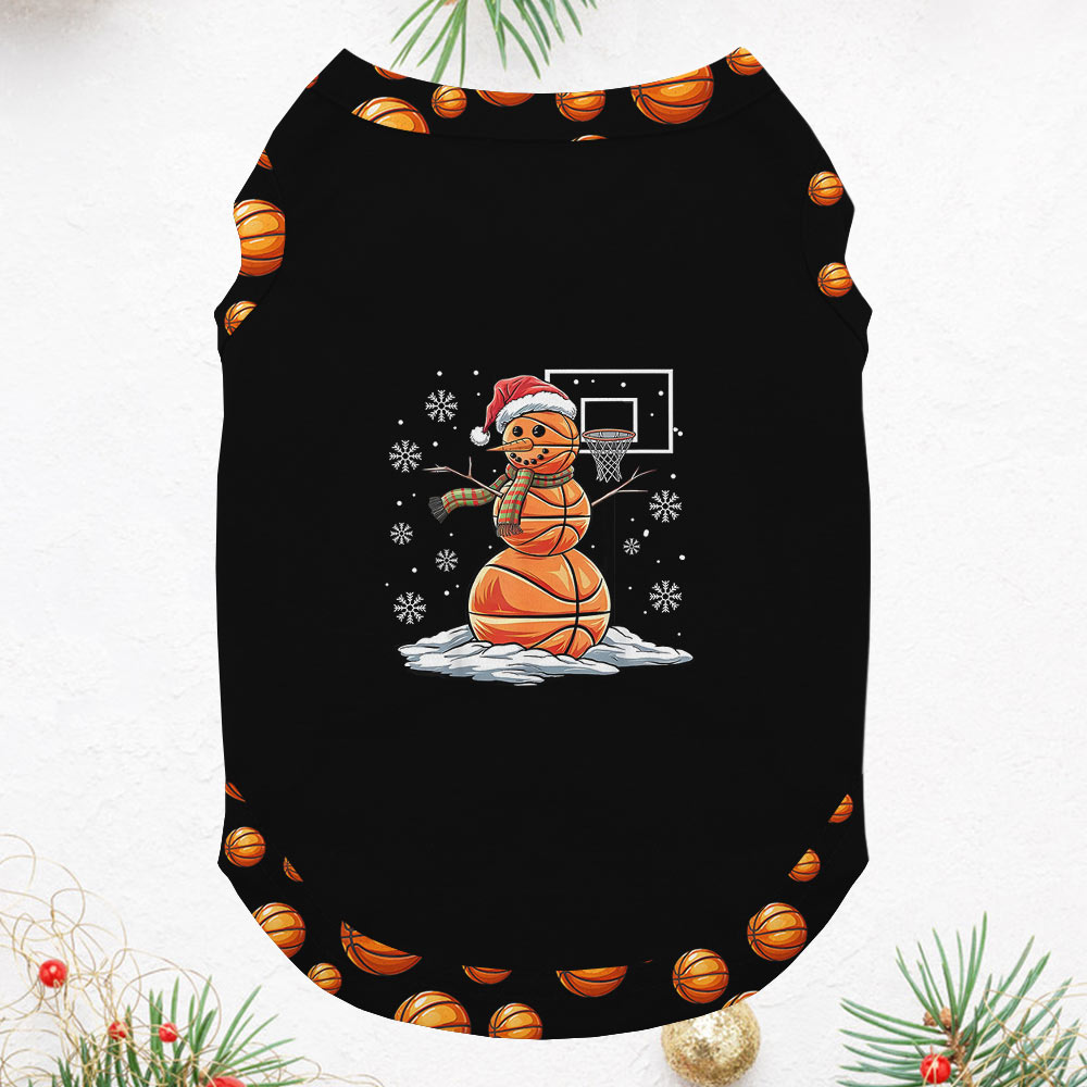 Festive Basketball Snowman Matching Family Pajamas Festive Basketball Snowman Matching Family Pajamas