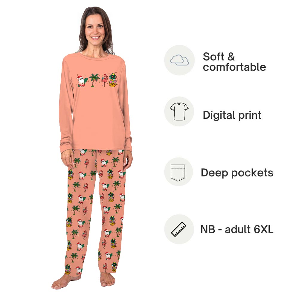 Tropical Vacation Theme Plus Size Christmas Pajamas Tropical Vacation Theme Plus Size Christmas Pajamas