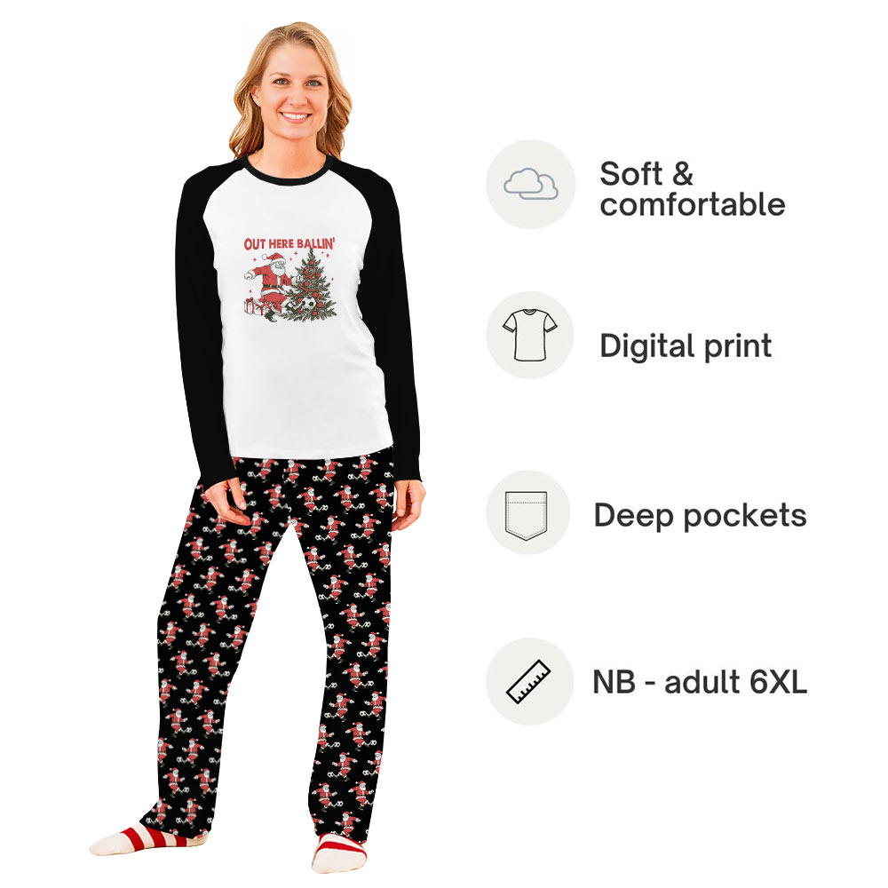 Energetic Soccer Santa Matching Family Christmas Jammies Energetic Soccer Santa Matching Family Christmas Jammies