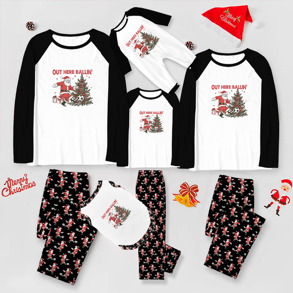 Energetic Soccer Santa Matching Family Christmas Jammies Energetic Soccer Santa Matching Family Christmas Jammies