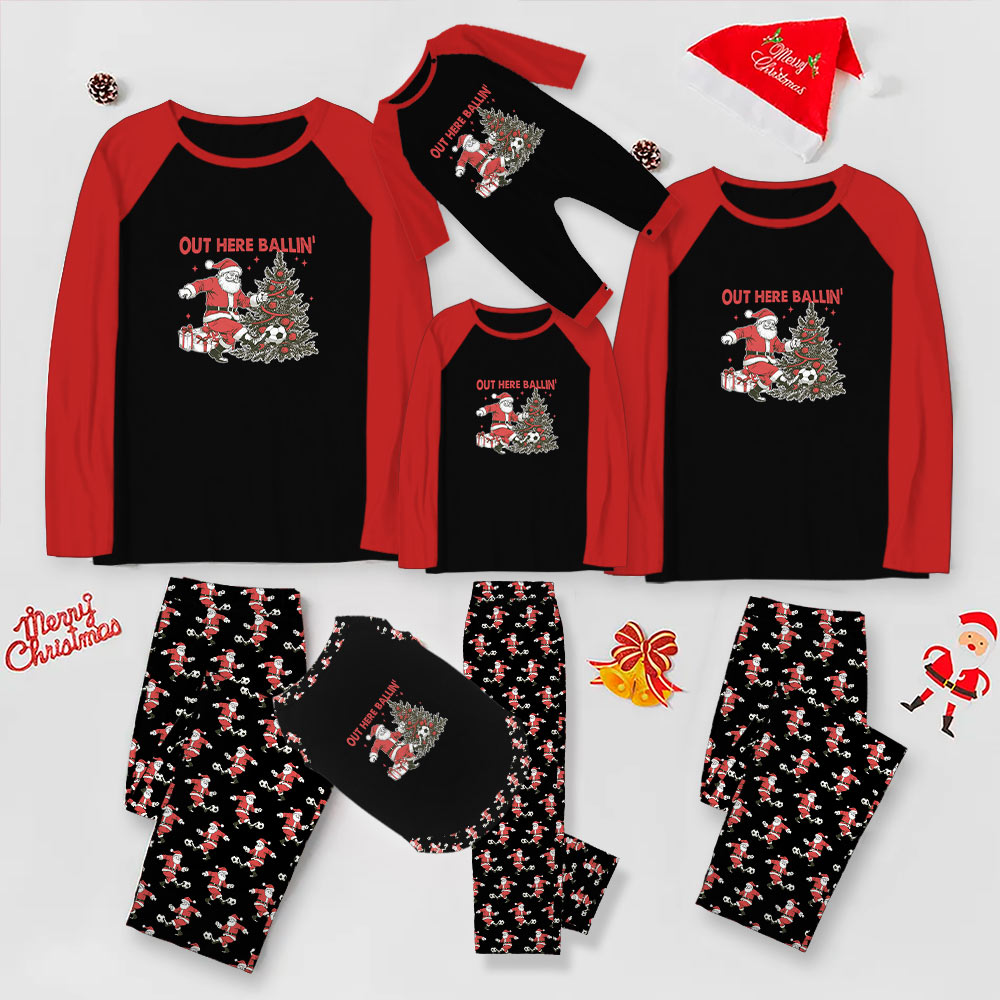 Energetic Soccer Santa Matching Family Christmas Jammies Energetic Soccer Santa Matching Family Christmas Jammies