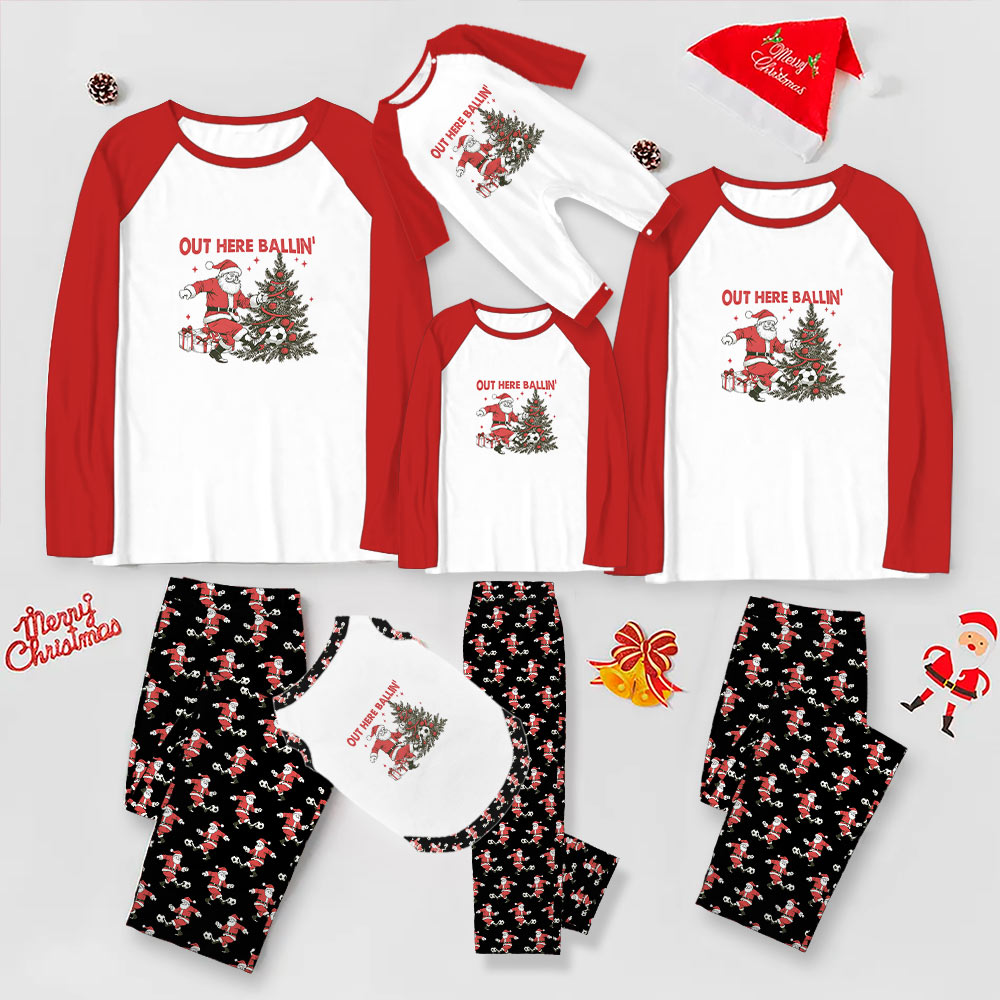 Energetic Soccer Santa Matching Family Christmas Jammies Energetic Soccer Santa Matching Family Christmas Jammies