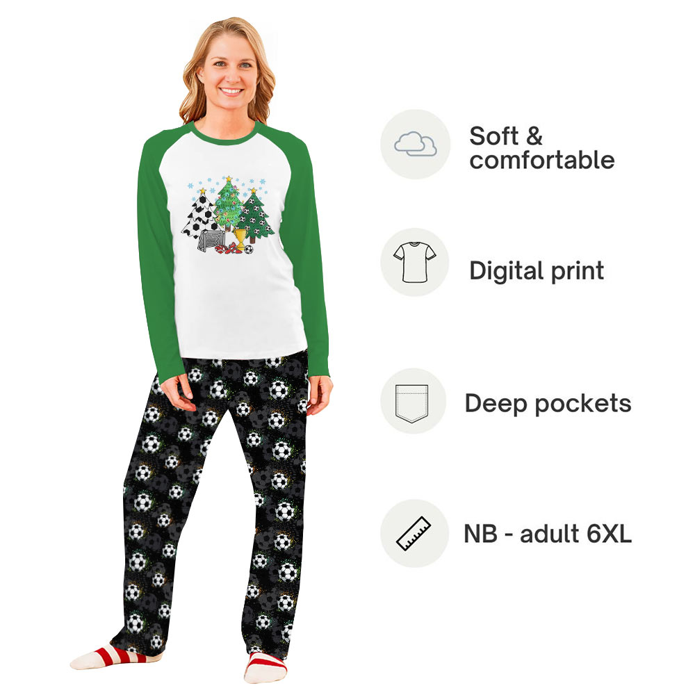Adorable Soccer Christmas Tree Family Pajamas With Dog Adorable Soccer Christmas Tree Family Pajamas With Dog