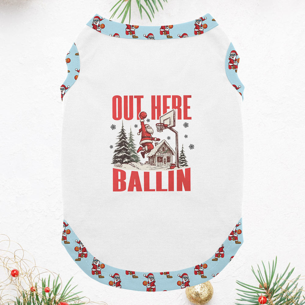 Energetic Basketball Santa Family Christmas Pajamas Say Out Here Ballin Energetic Basketball Santa Family Christmas Pajamas Say Out Here Ballin