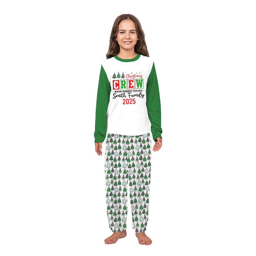 Christmas Crew We Are Family Name Personalized Xmas Pjs Christmas Crew We Are Family Name Personalized Xmas Pjs