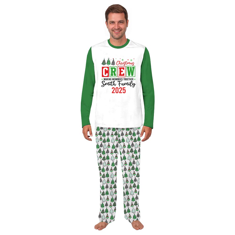 Christmas Crew We Are Family Name Personalized Xmas Pjs Christmas Crew We Are Family Name Personalized Xmas Pjs
