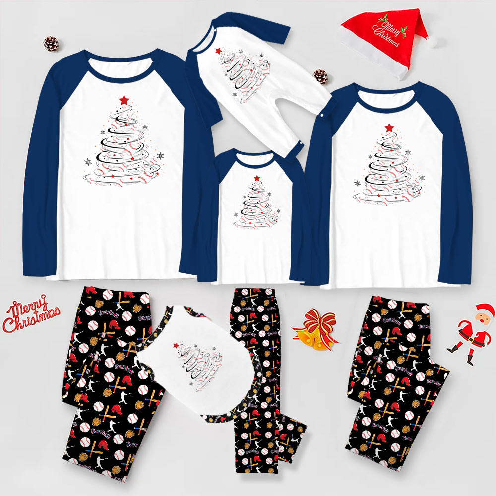 Inclusive Family Baseball Christmas Pajamas With Plus Sizes Available Inclusive Family Baseball Christmas Pajamas With Plus Sizes Available