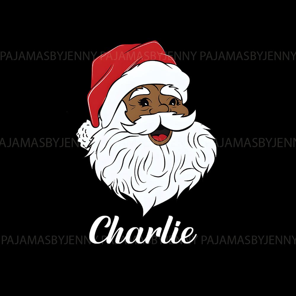 Santa Claus Black Family Matching Christmas PJs Plus Size Santa Claus Black Family Matching Christmas PJs Plus Size