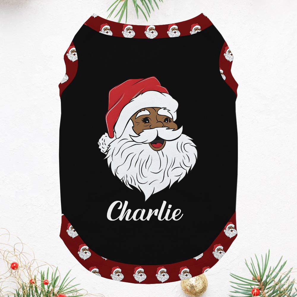 Santa Claus Black Family Matching Christmas PJs Plus Size Santa Claus Black Family Matching Christmas PJs Plus Size