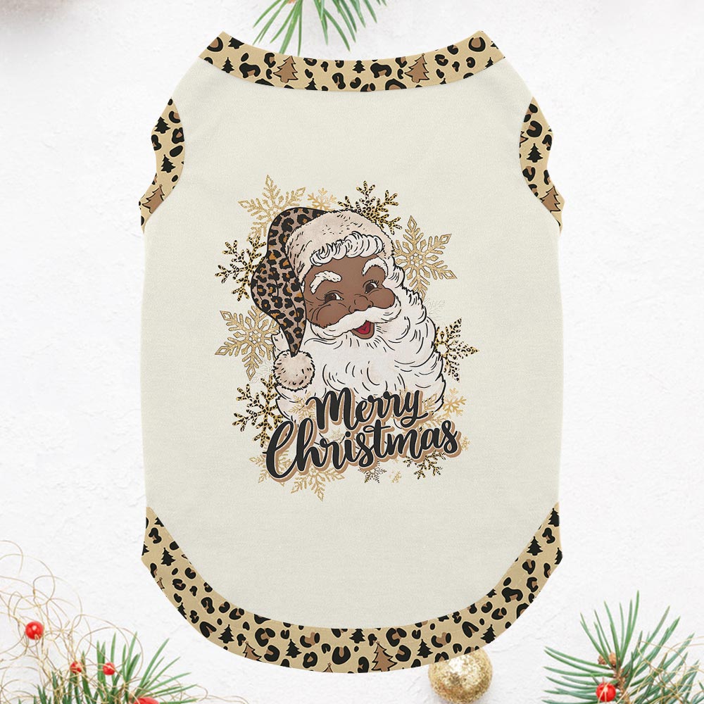 Cream Leopard Black Santa Plus Size Family Christmas Pajamas Cream Leopard Black Santa Plus Size Family Christmas Pajamas