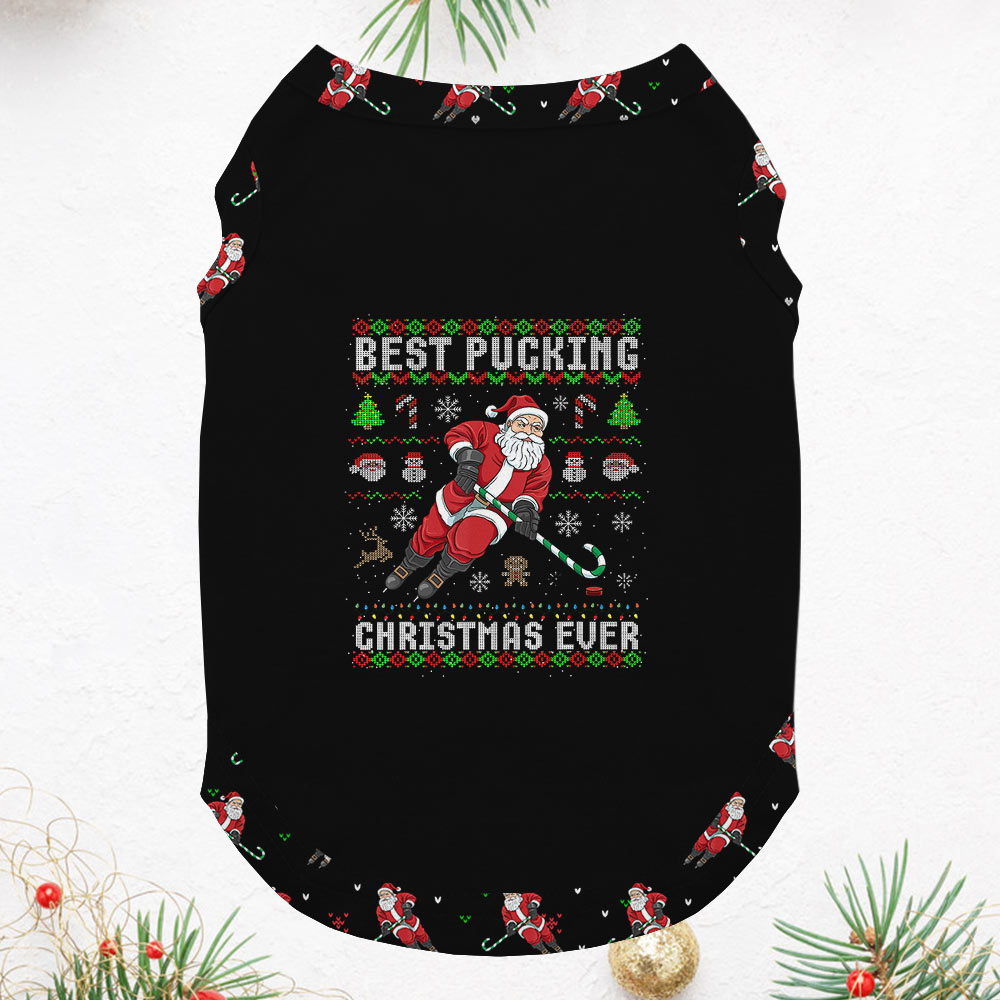 Funny Santa Hockey Christmas Pajamas For Best Pucking Christmas Ever Funny Santa Hockey Christmas Pajamas For Best Pucking Christmas Ever