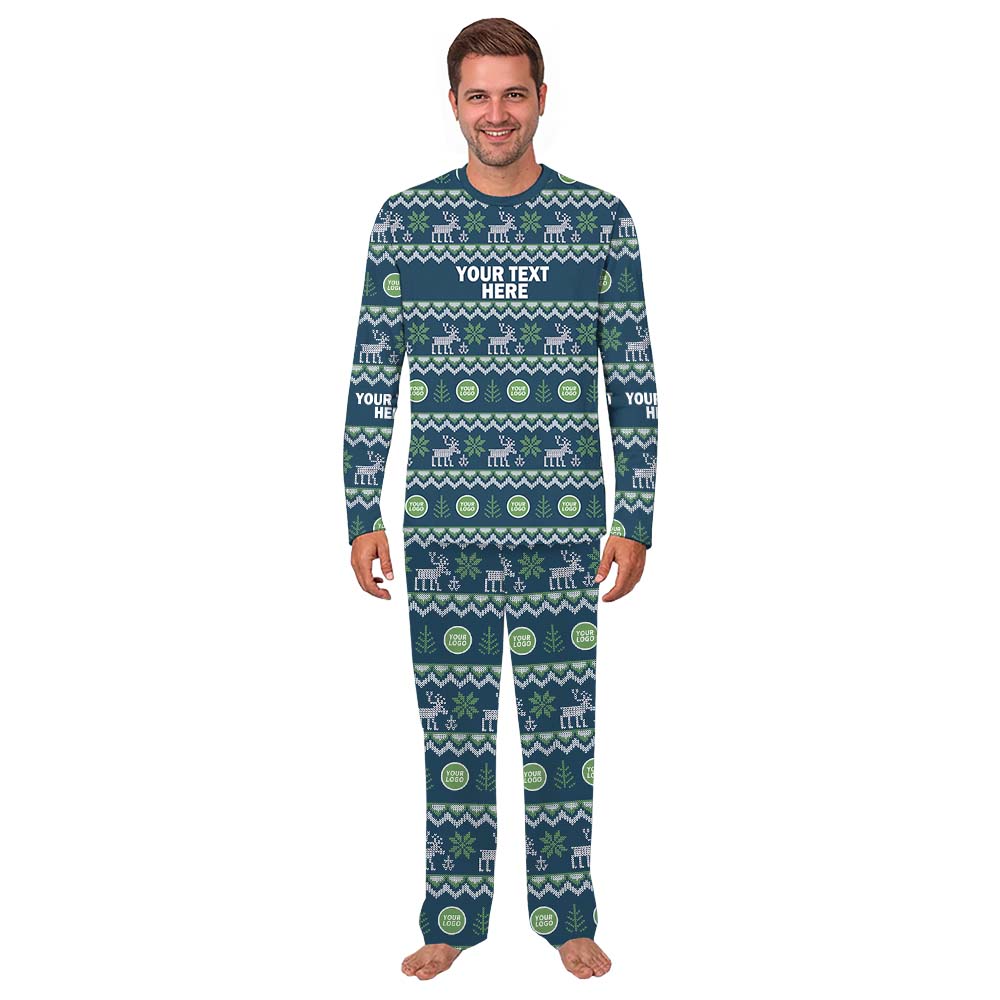 Personalized Christmas Pajamas With Logo And Text Personalized Christmas Pajamas With Logo And Text