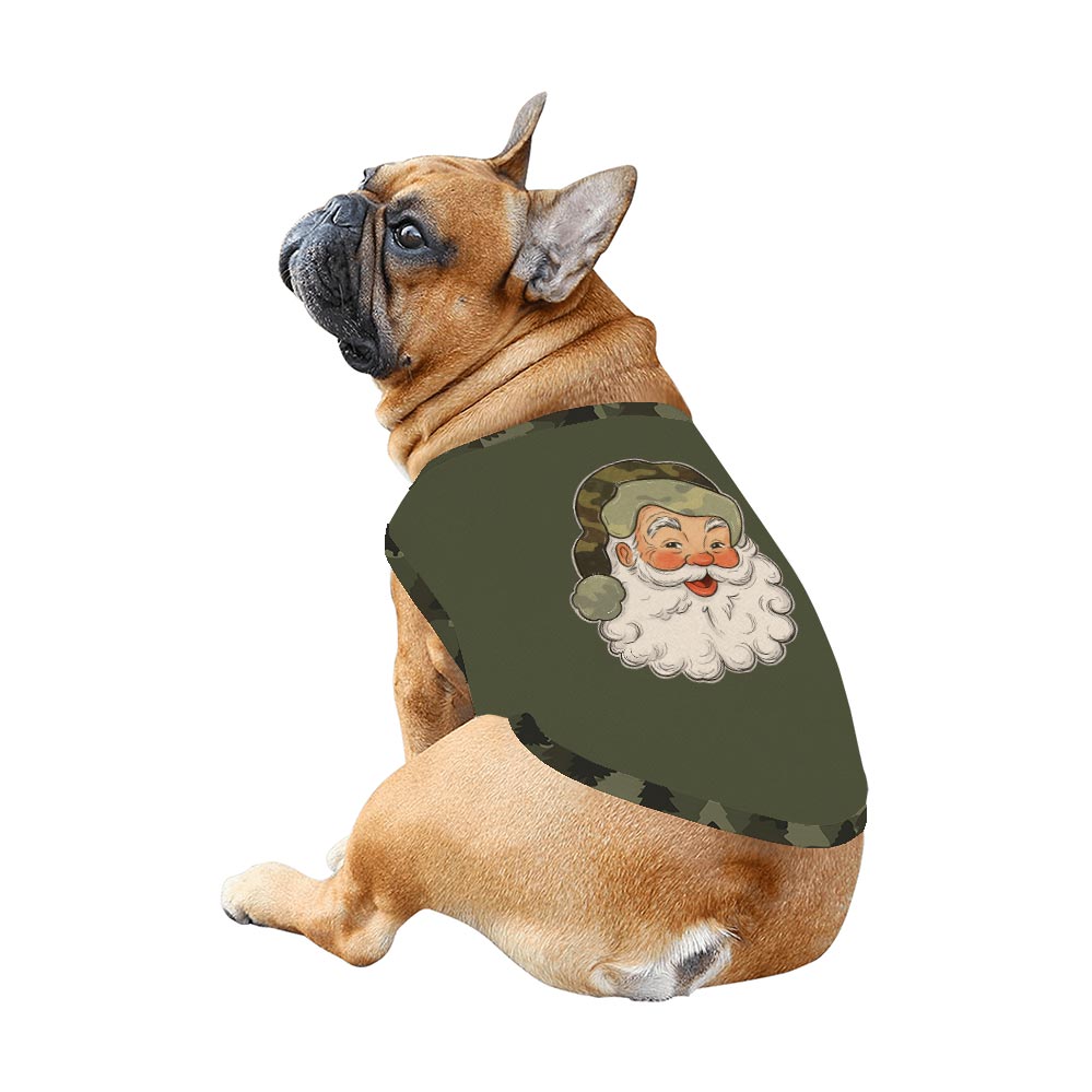 Festive Camo Santa Christmas Dog And Me Matching Pajamas Festive Camo Santa Christmas Dog And Me Matching Pajamas