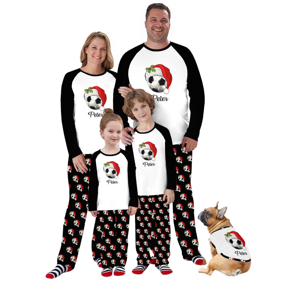 Personalized Soccer Themed Christmas Pajamas Personalized Soccer Themed Christmas Pajamas