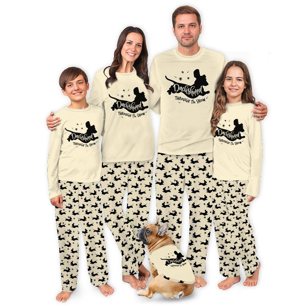 Dachshund Through The Snow Funny Dog Pajamas Family Dachshund Through The Snow Funny Dog Pajamas Family