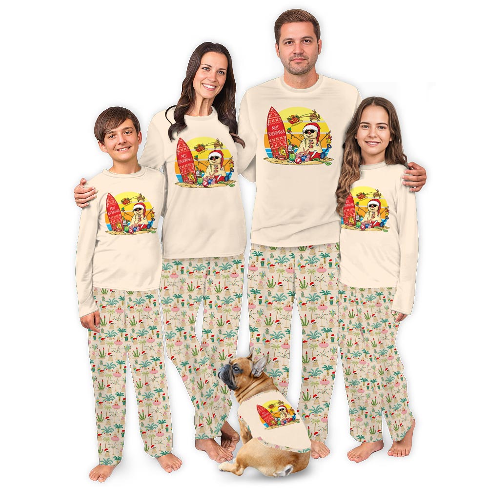 Mele Kalikimaka Snowman Christmas Matching PJs Family And Dog Mele Kalikimaka Snowman Christmas Matching PJs Family And Dog
