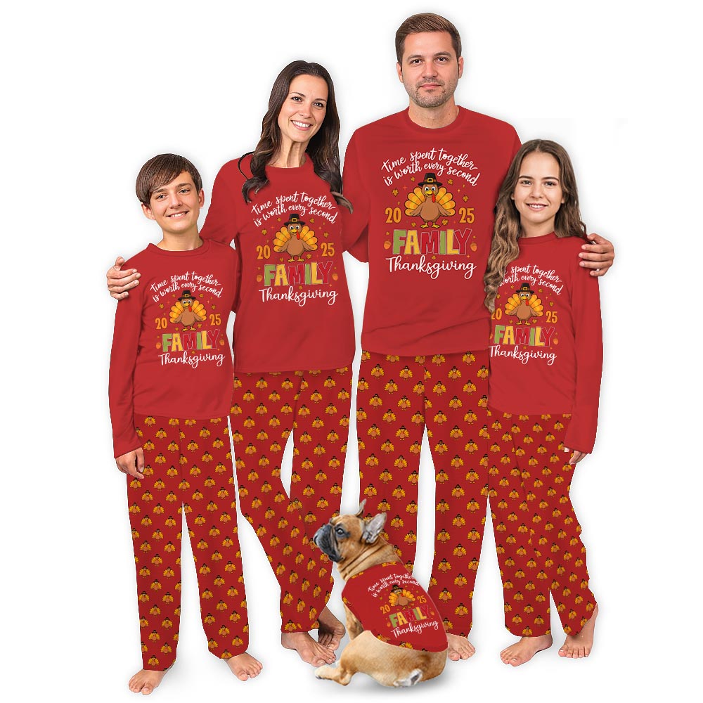 Funny Thanksgiving Party Year Personalized Family Pajama Sets Funny Thanksgiving Party Year Personalized Family Pajama Sets