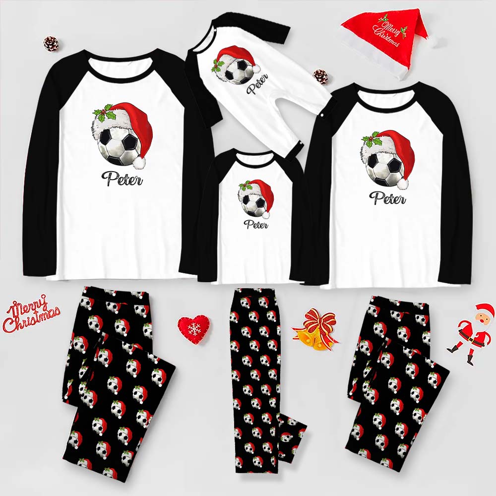 Personalized Soccer Themed Christmas Pajamas Personalized Soccer Themed Christmas Pajamas