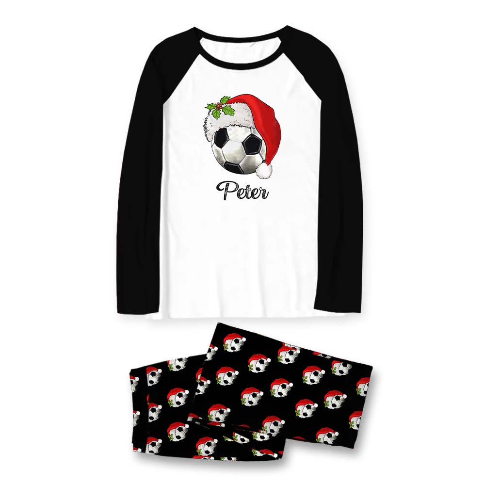 Personalized Soccer Themed Christmas Pajamas Personalized Soccer Themed Christmas Pajamas