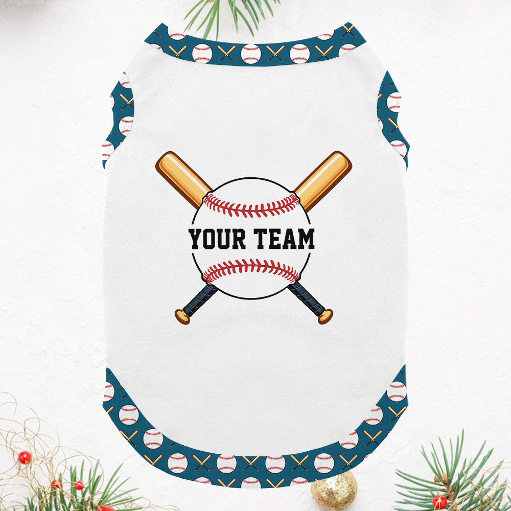 Custom Name Family Baseball Christmas Pajamas In Dark Aqua Blue And White Custom Name Family Baseball Christmas Pajamas In Dark Aqua Blue And White