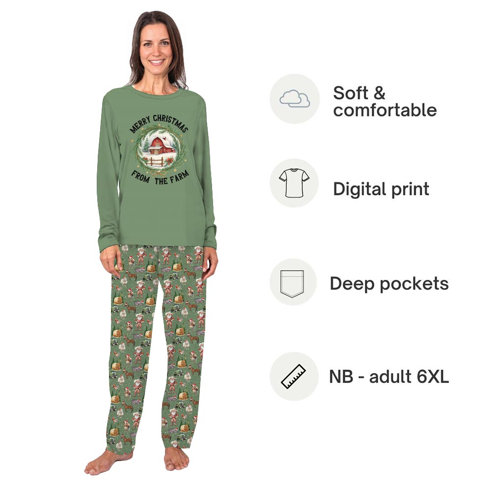 Merry Christmas From The Farm Family Jammies With Dog Merry Christmas From The Farm Family Jammies With Dog