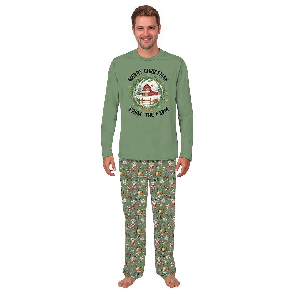 Merry Christmas From The Farm Family Jammies With Dog Merry Christmas From The Farm Family Jammies With Dog
