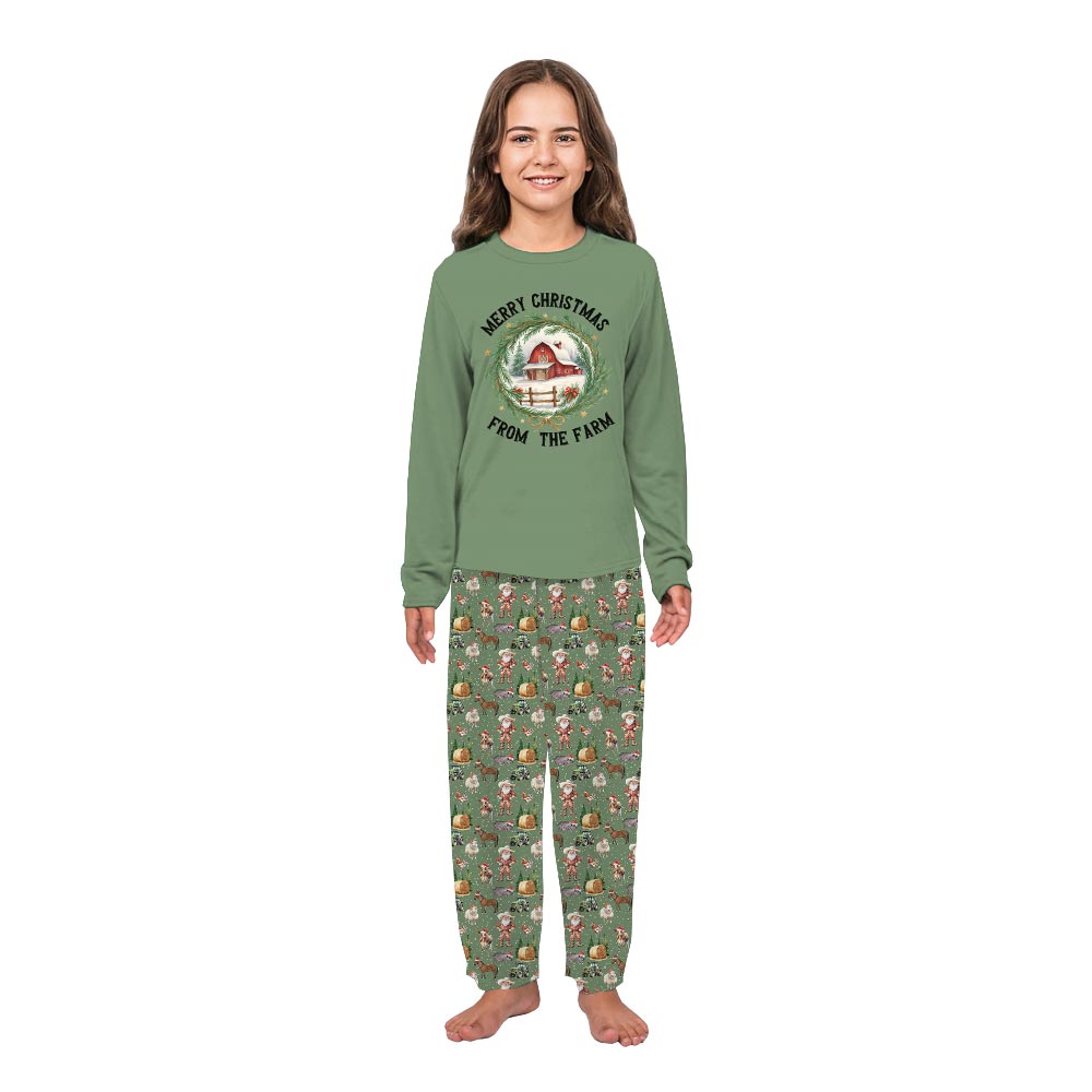 Merry Christmas From The Farm Family Jammies With Dog Merry Christmas From The Farm Family Jammies With Dog